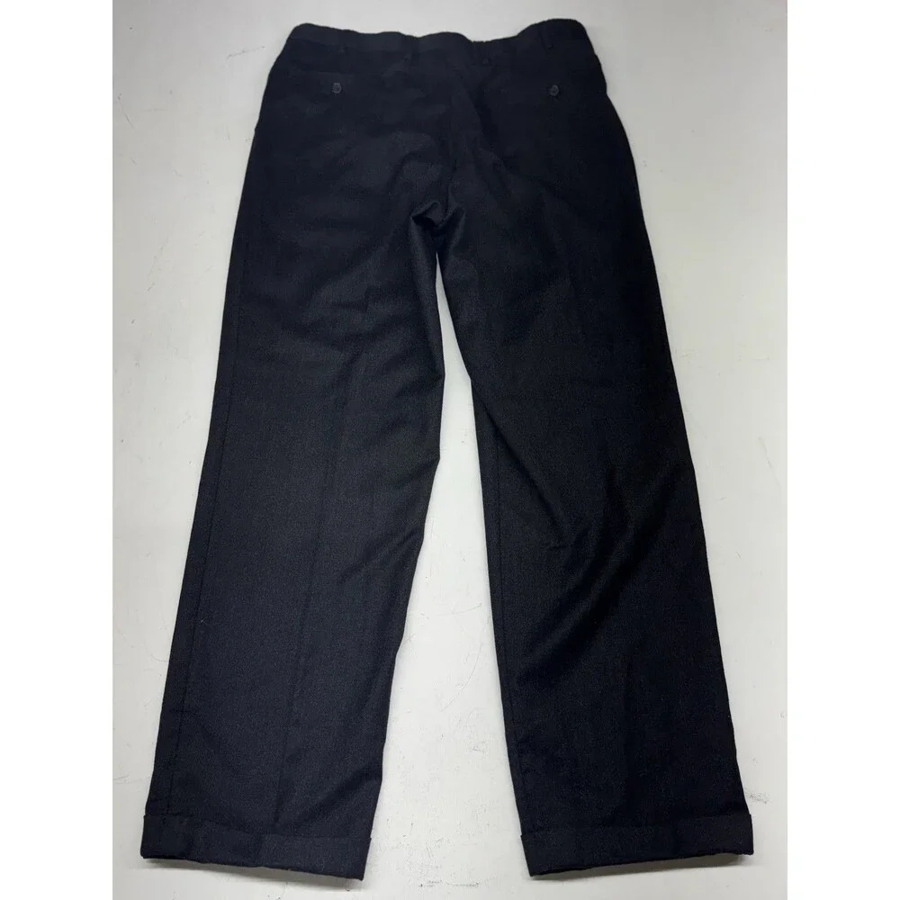Enzo Mantovani Zignone Dress Pants Cuffed Mens 36x32 Charcoal Wool Cashmere Boho